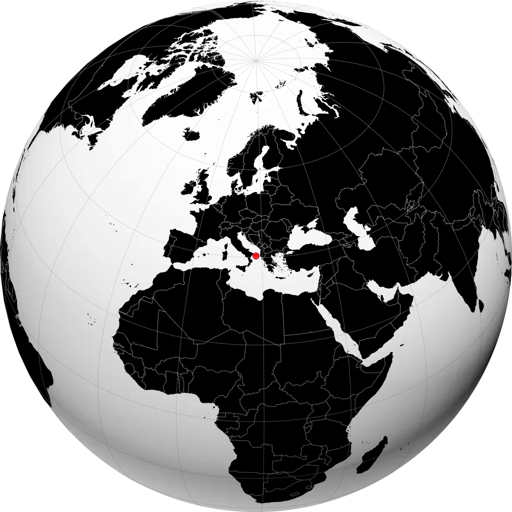 Lecce op de globe