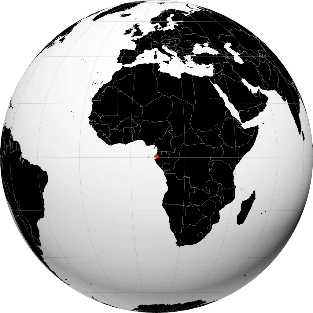Libreville op de globe