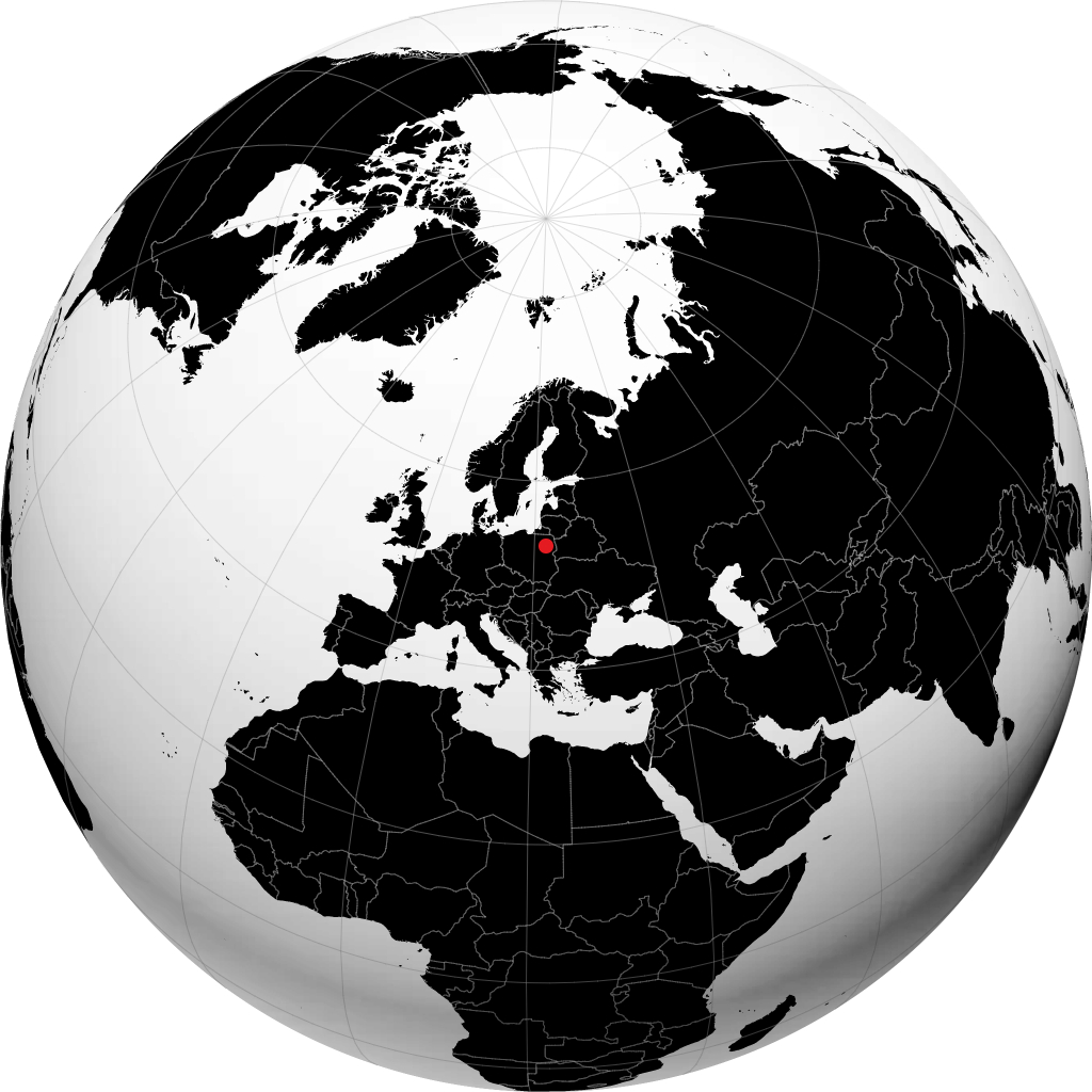 Łomża op de globe