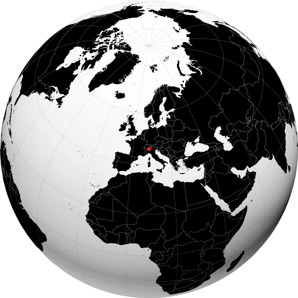 Lugano op de globe