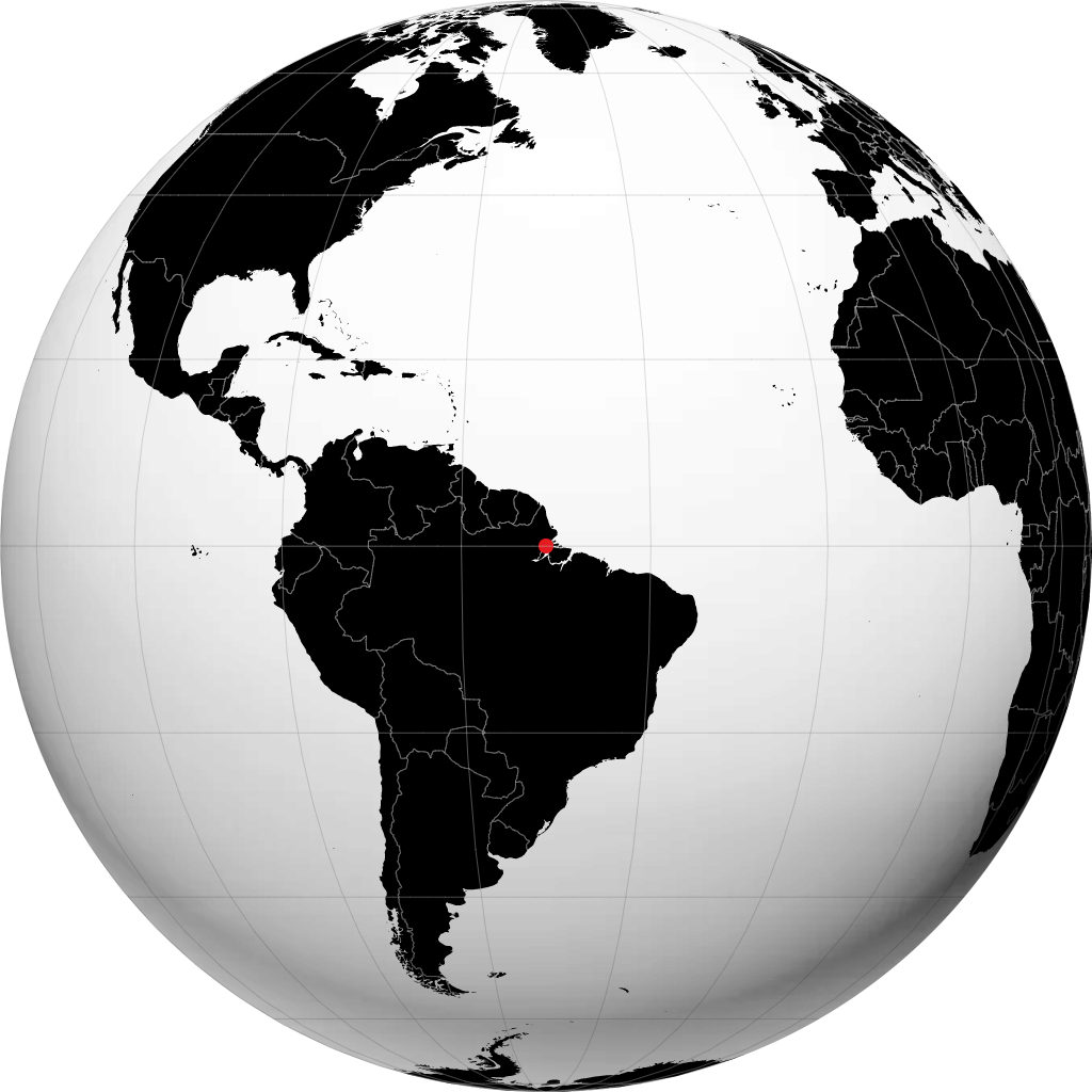 Macapá op de globe