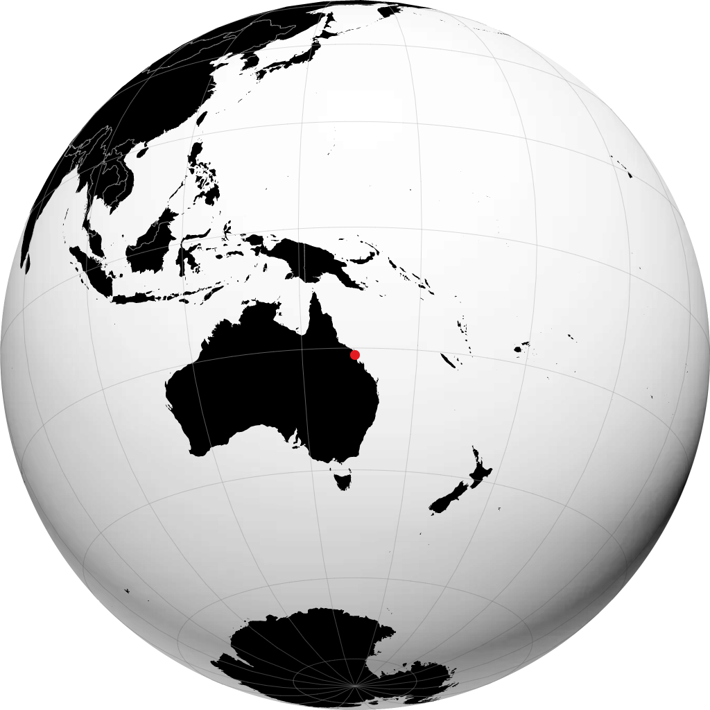 Mackay op de globe