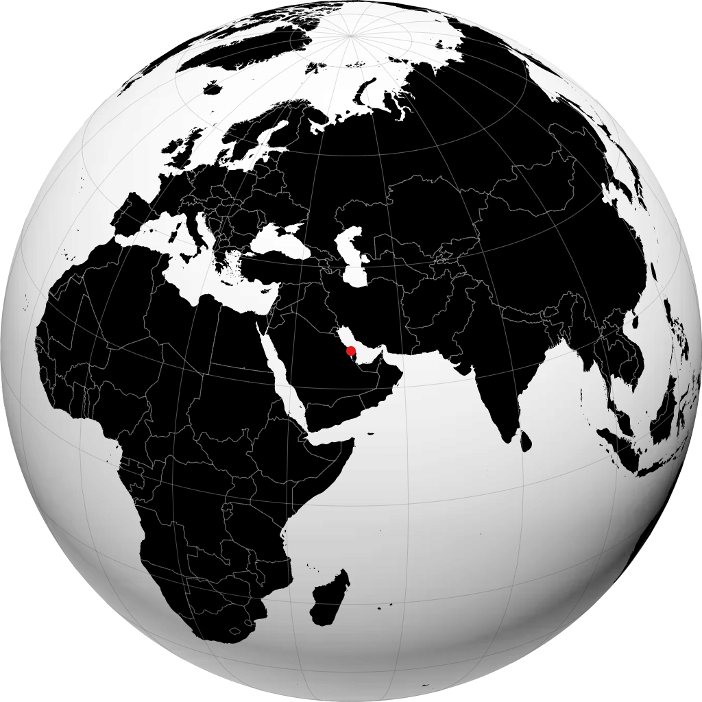 Manama op de globe