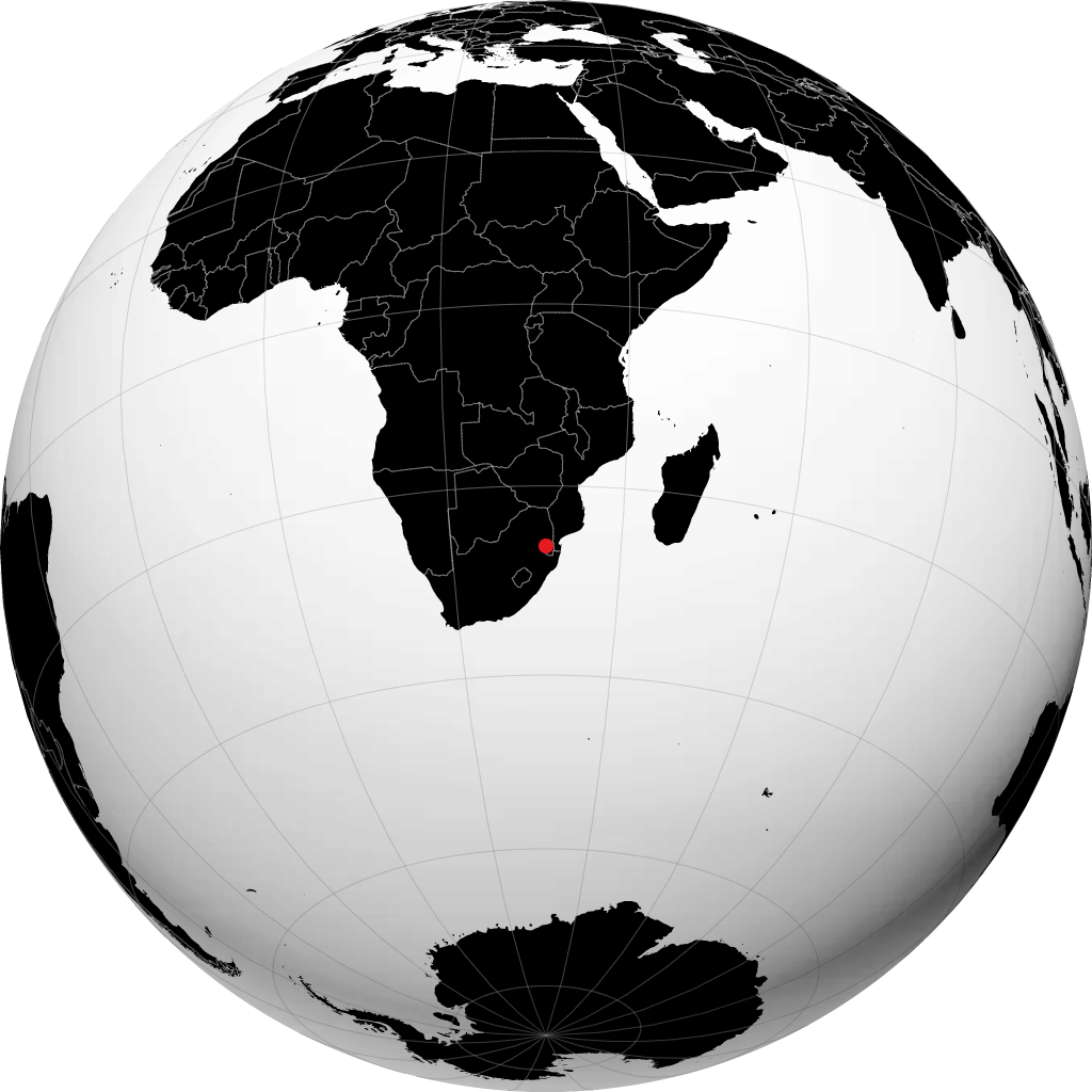 Mbabane op de globe