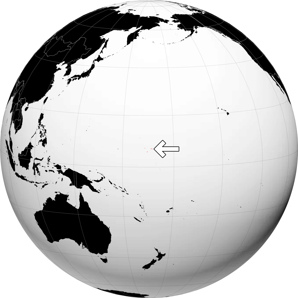 Marshalleilanden op de globe