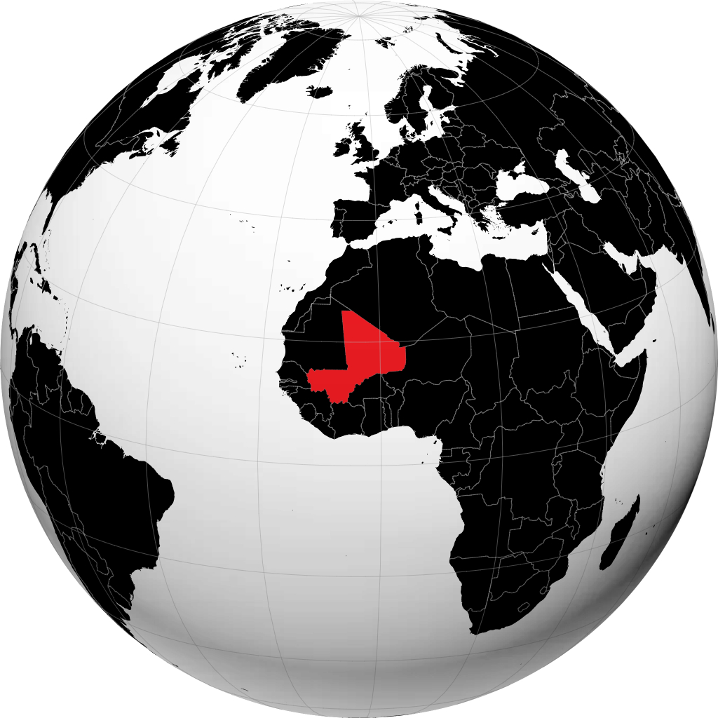 Mali op de globe