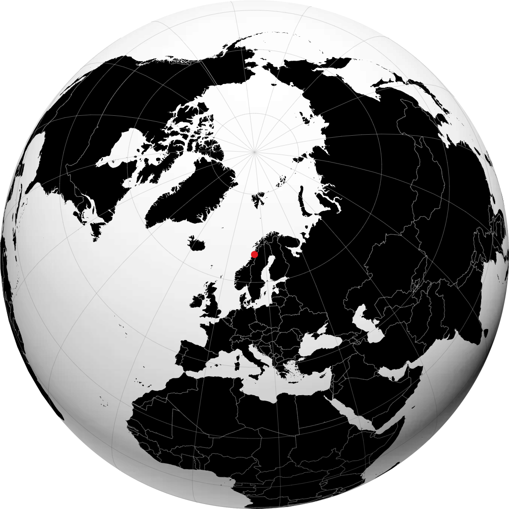 Mo i Rana op de globe