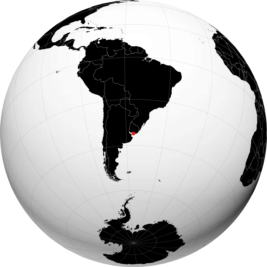 Montevideo op de globe