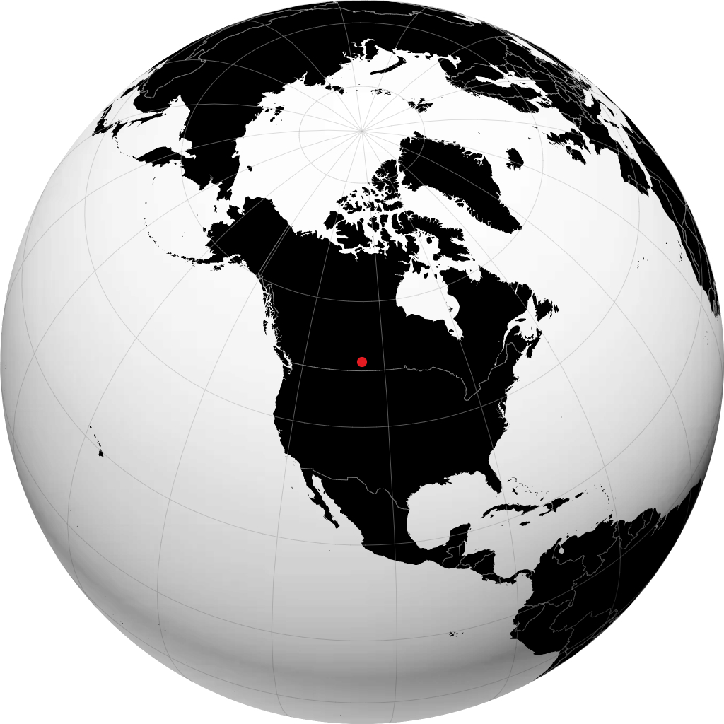 Moose Jaw op de globe