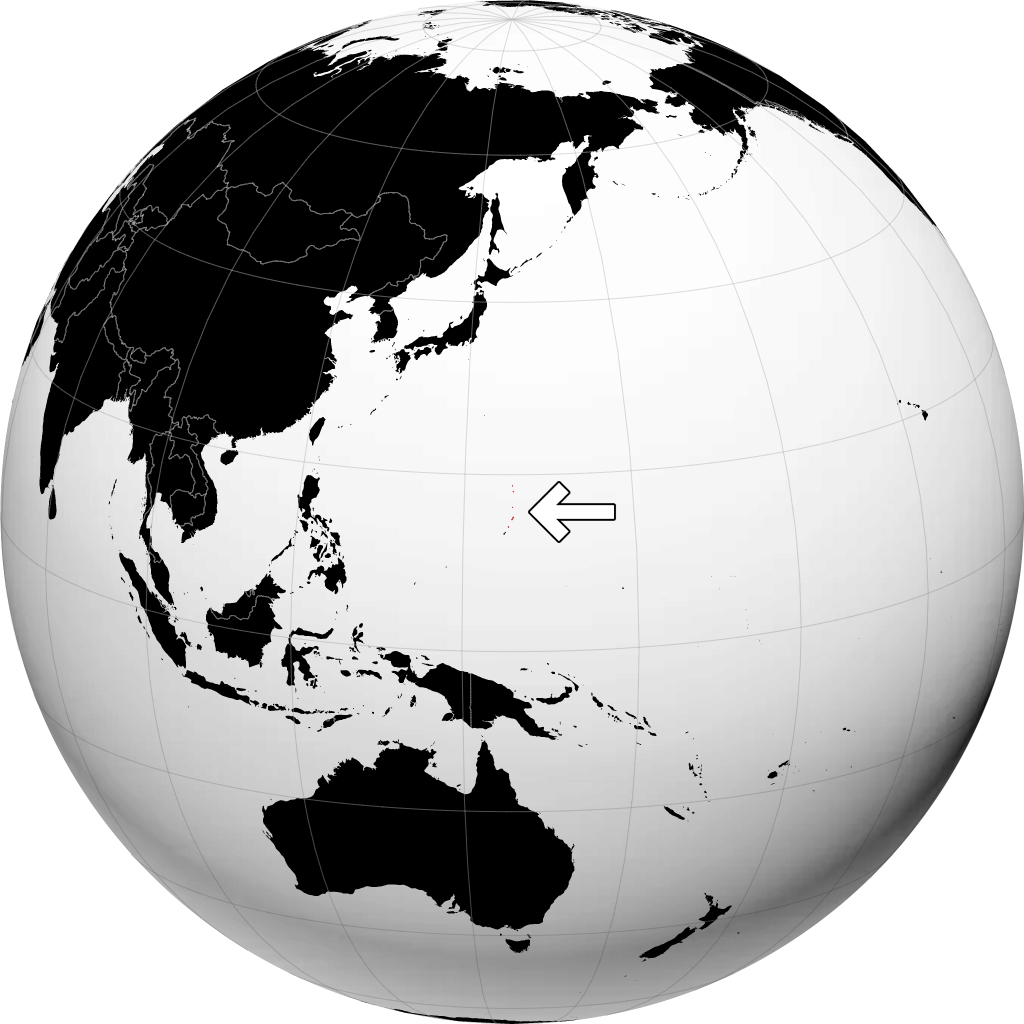 Noordelijke Marianen op de globe