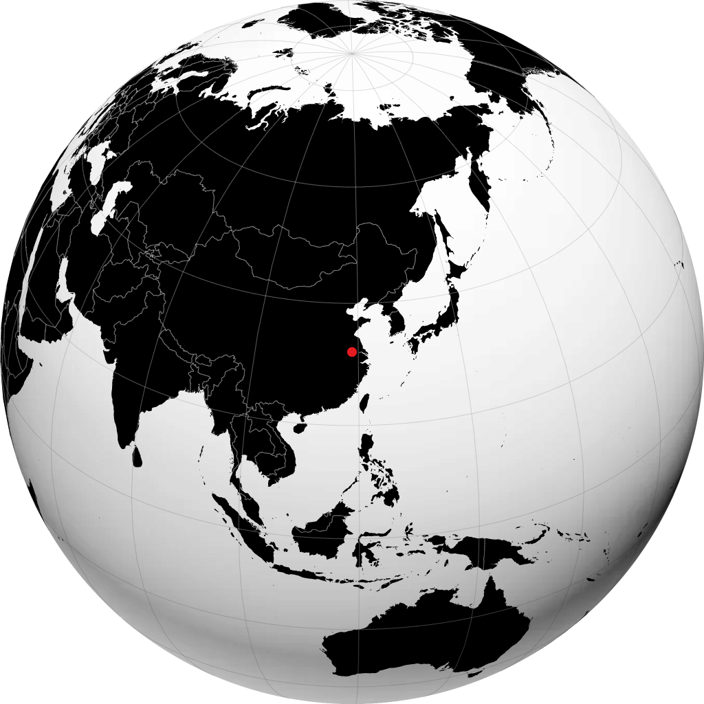 Nanjing op de globe