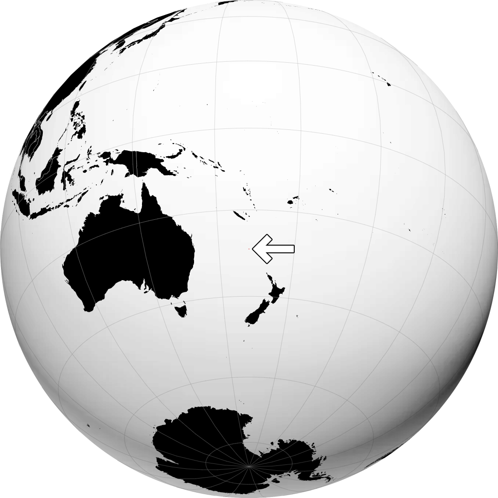 Norfolkeiland op de globe
