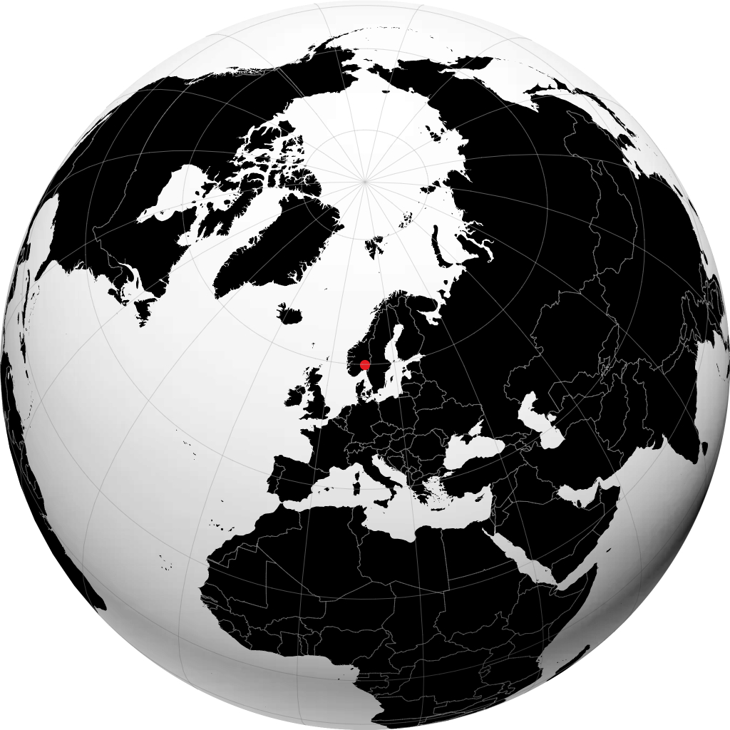 Oslo op de globe