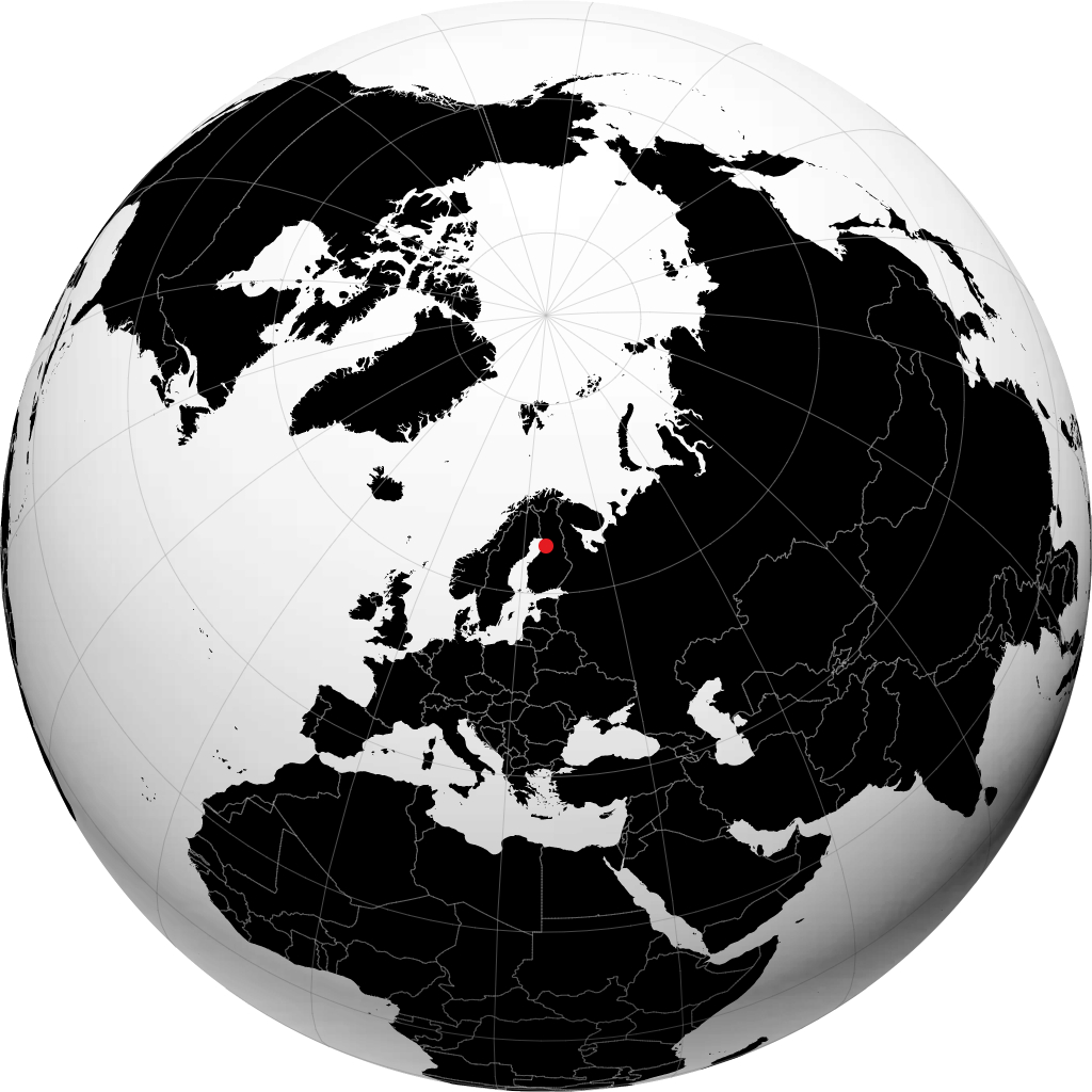 Oulu op de globe