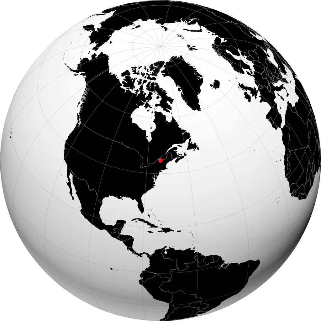Plattsburgh op de globe