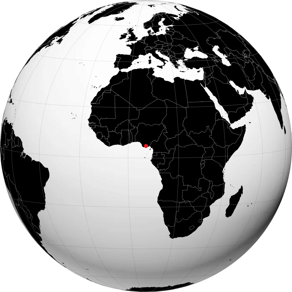 Port Harcourt op de globe