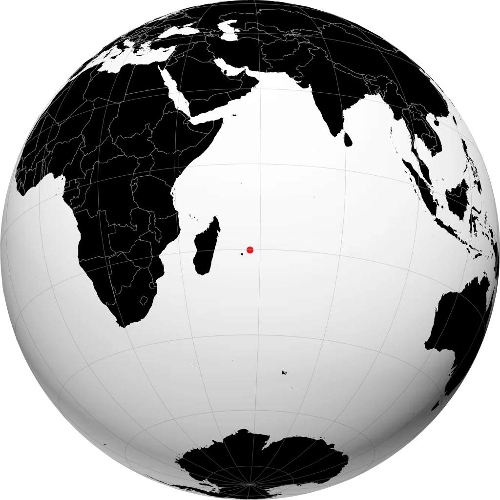 Port Louis op de globe