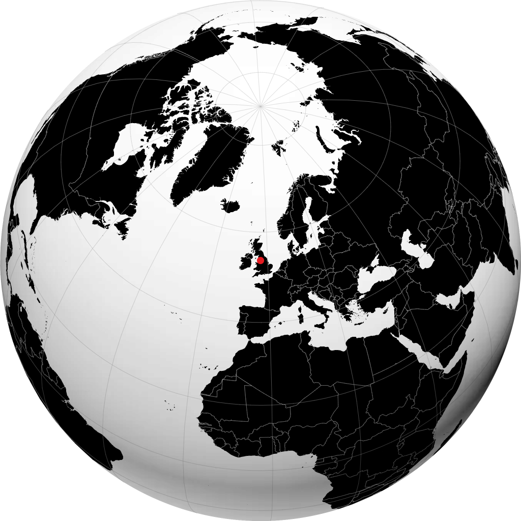 Preston op de globe