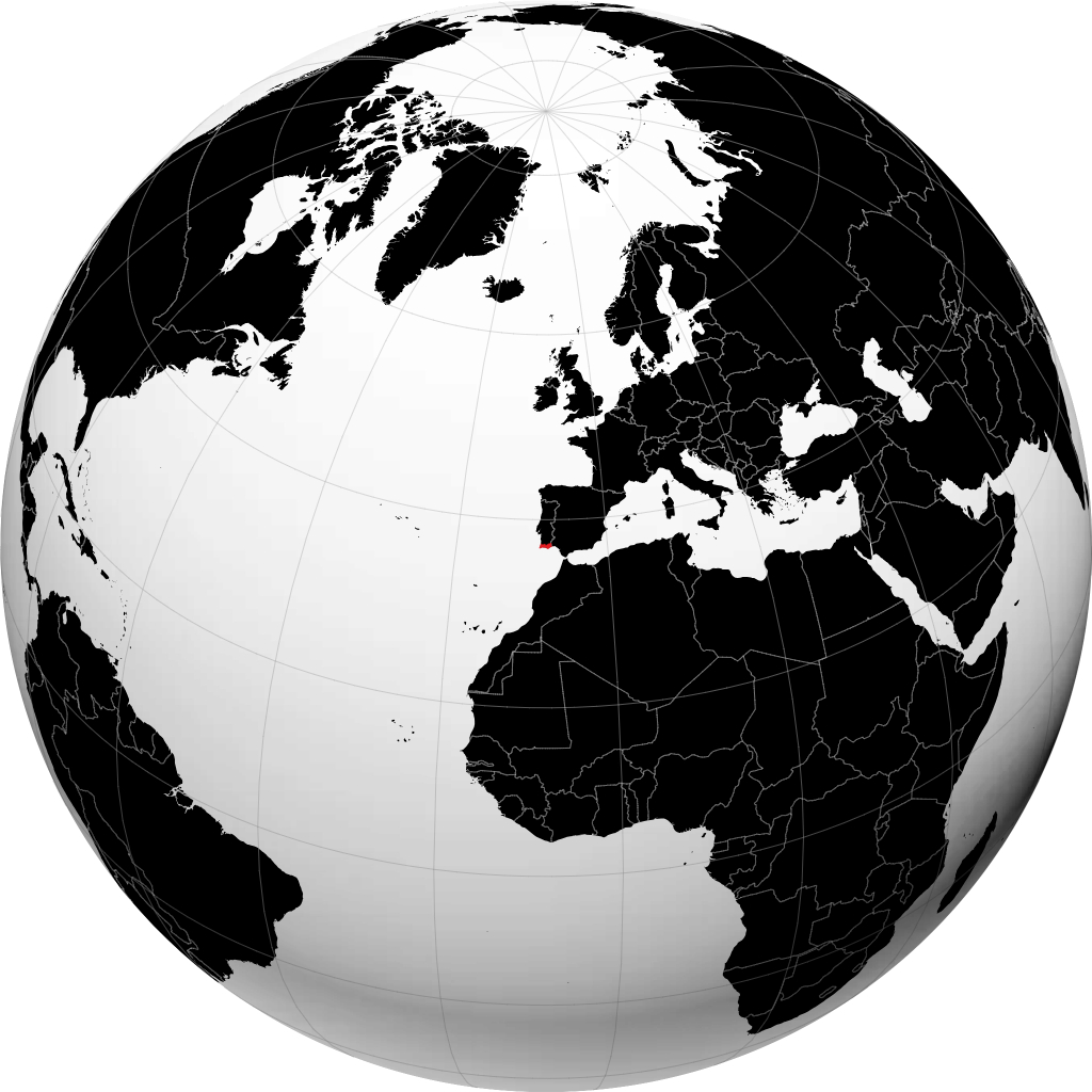 District Faro op de globe