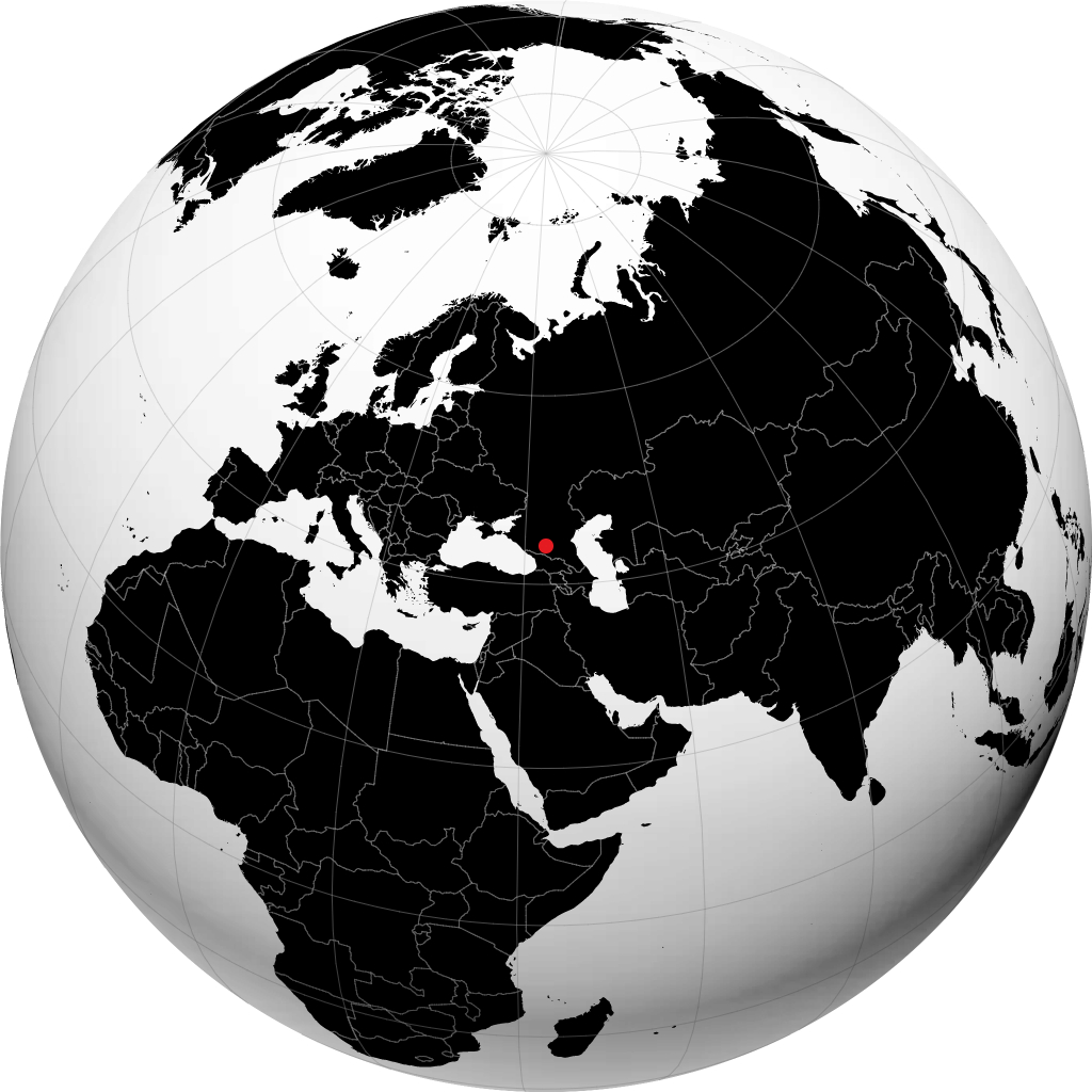 Pyatigorsk op de globe