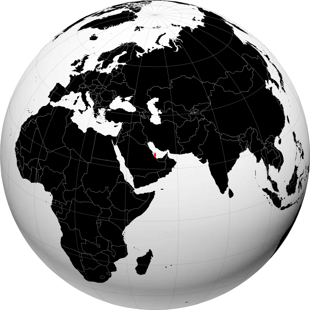 Qatar op de globe
