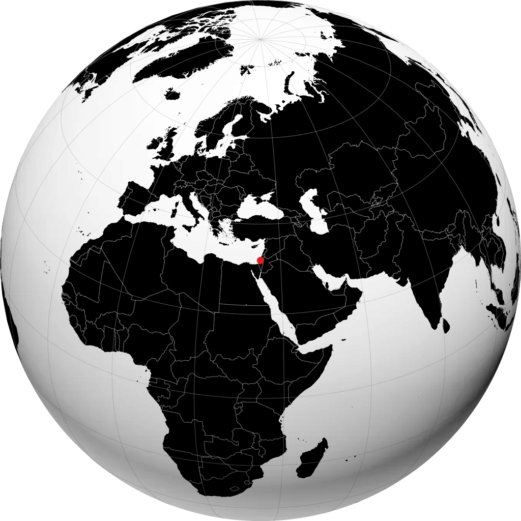 Rishon LeZiyyon op de globe