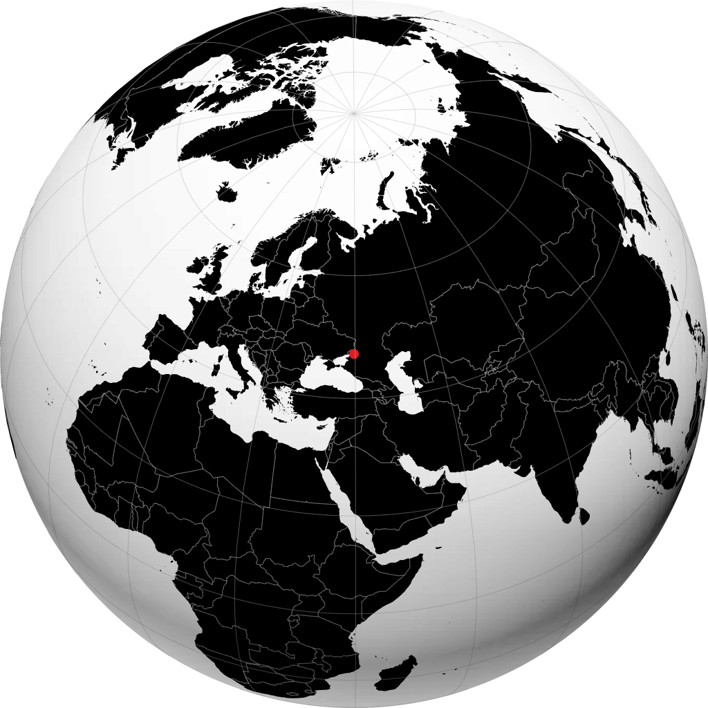 Rostov aan de Don op de globe