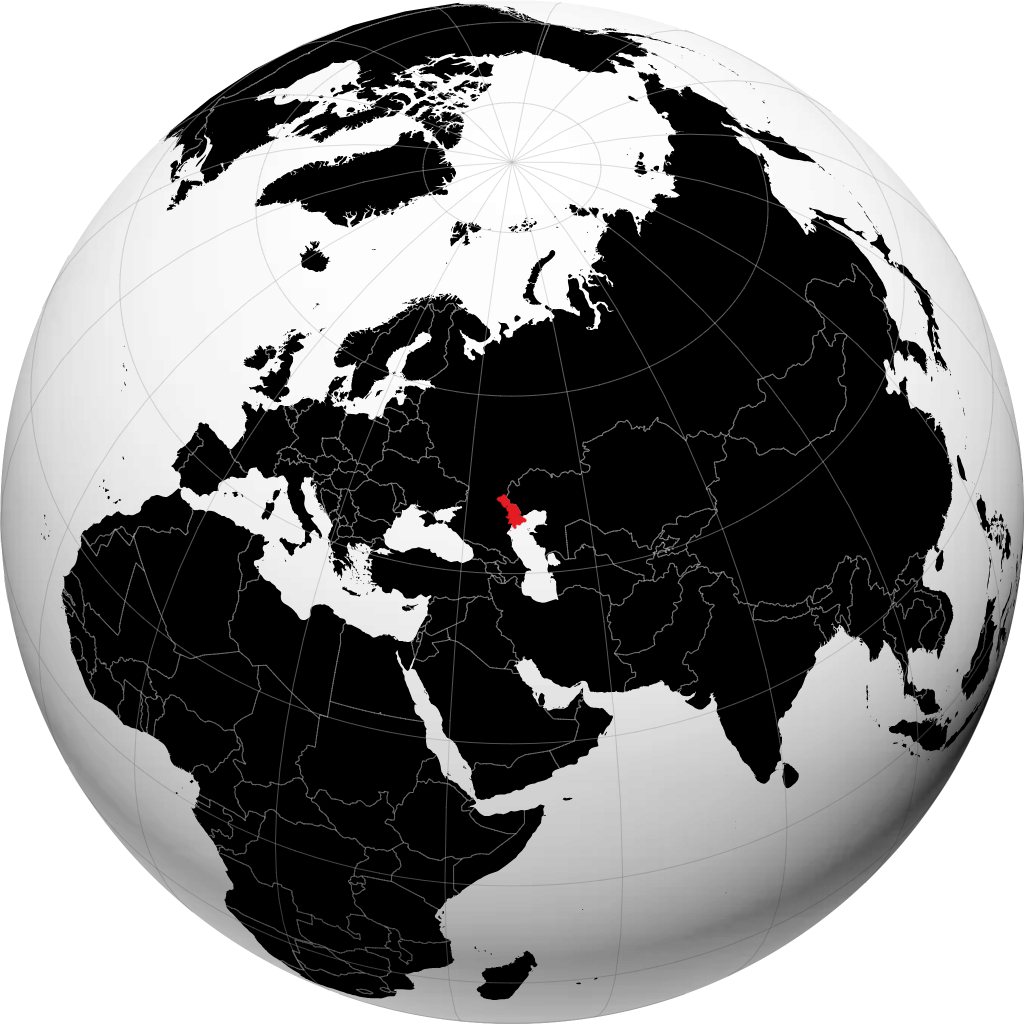Regio Astrakhanskaya op de globe