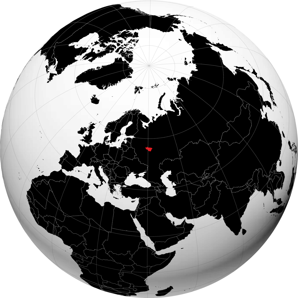 Regio Vladimirskaya op de globe