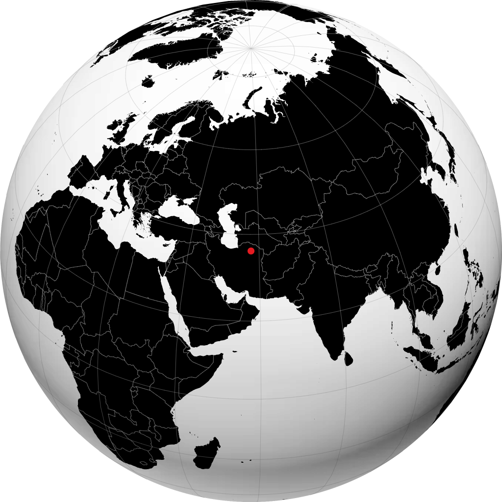 Sabzawār op de globe