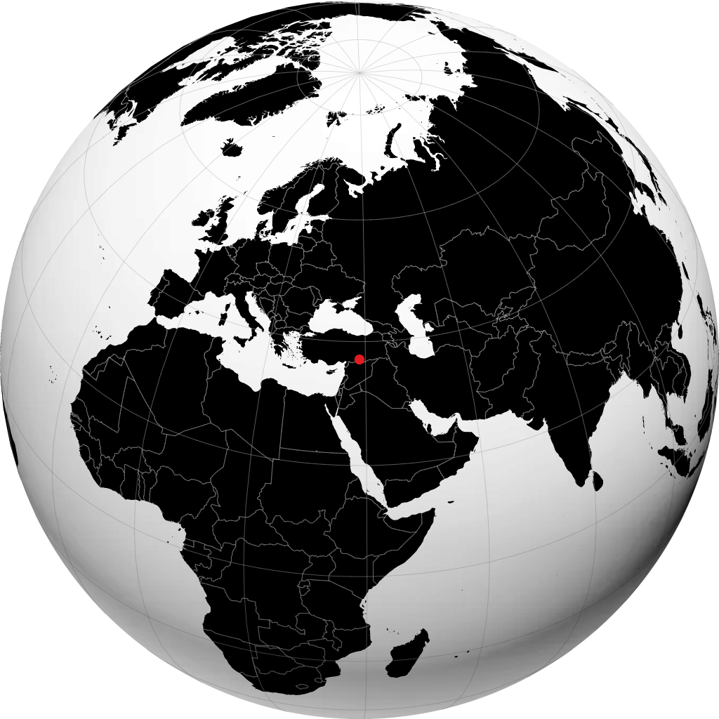 Sanliurfa op de globe