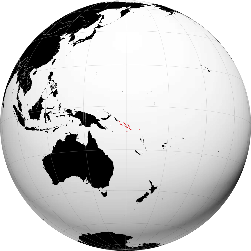 Salomonseilanden op de globe