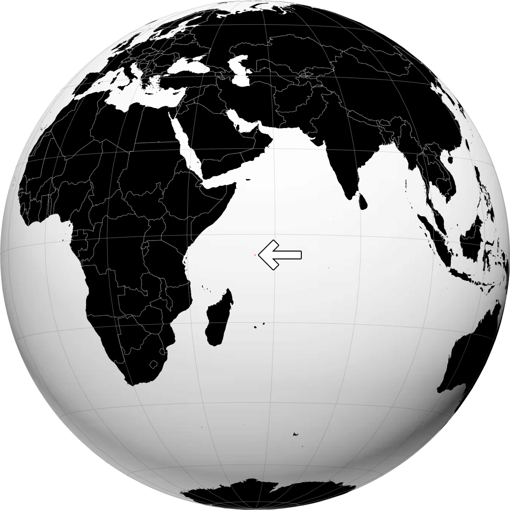 Seychellen op de globe
