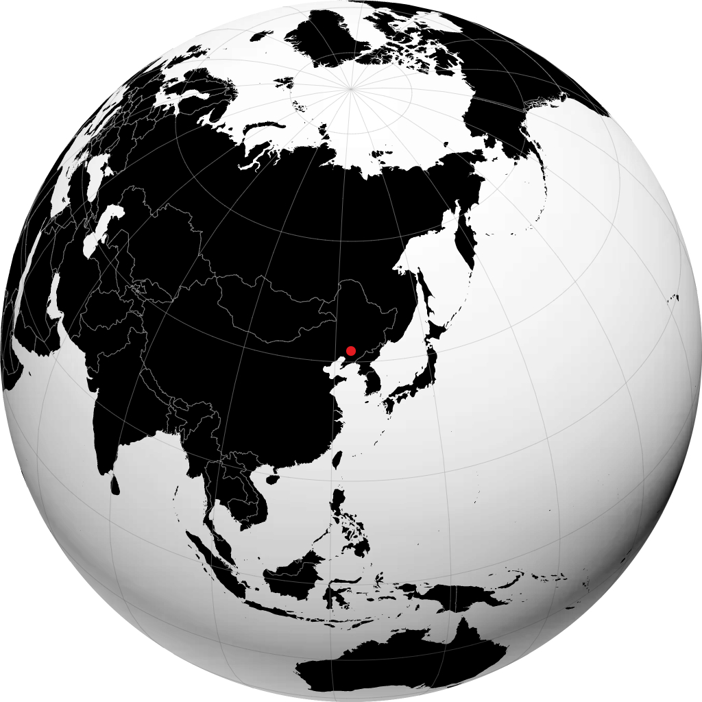 Shenyang op de globe