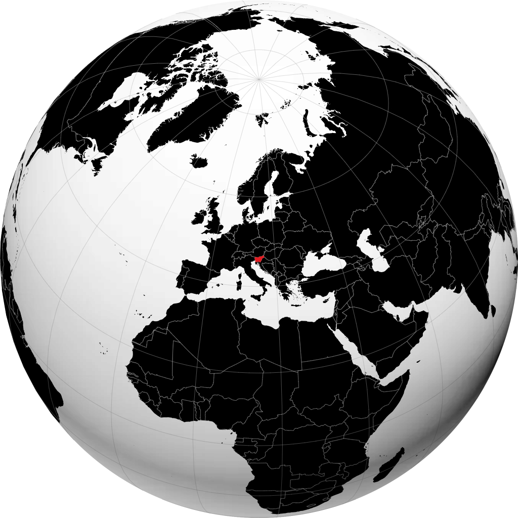 Slovenië op de globe