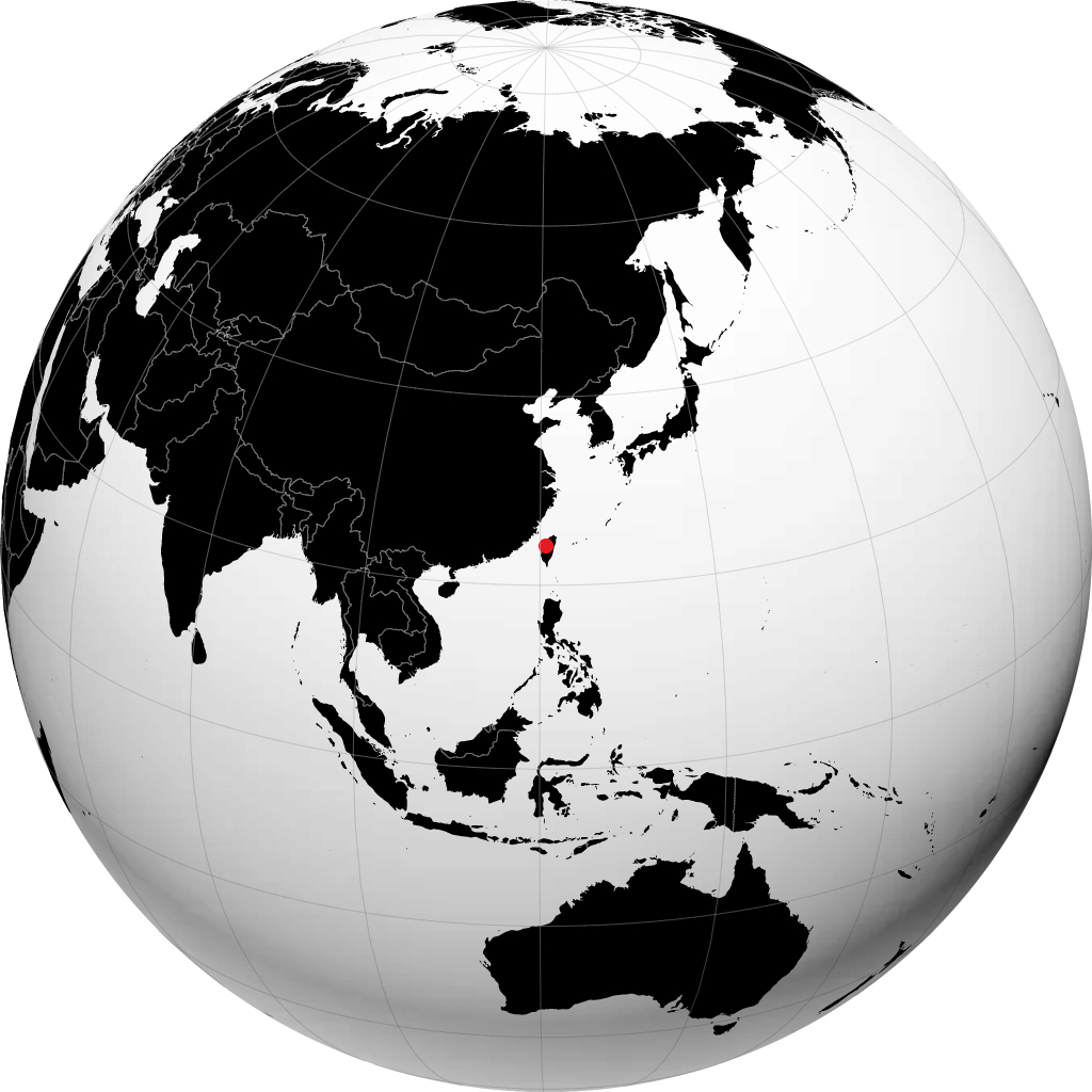 Taichung op de globe