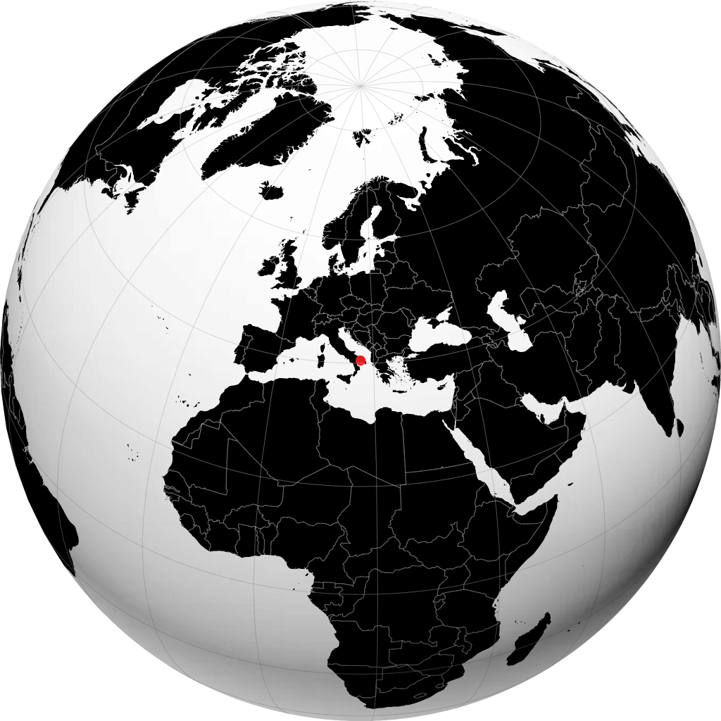 Taranto op de globe