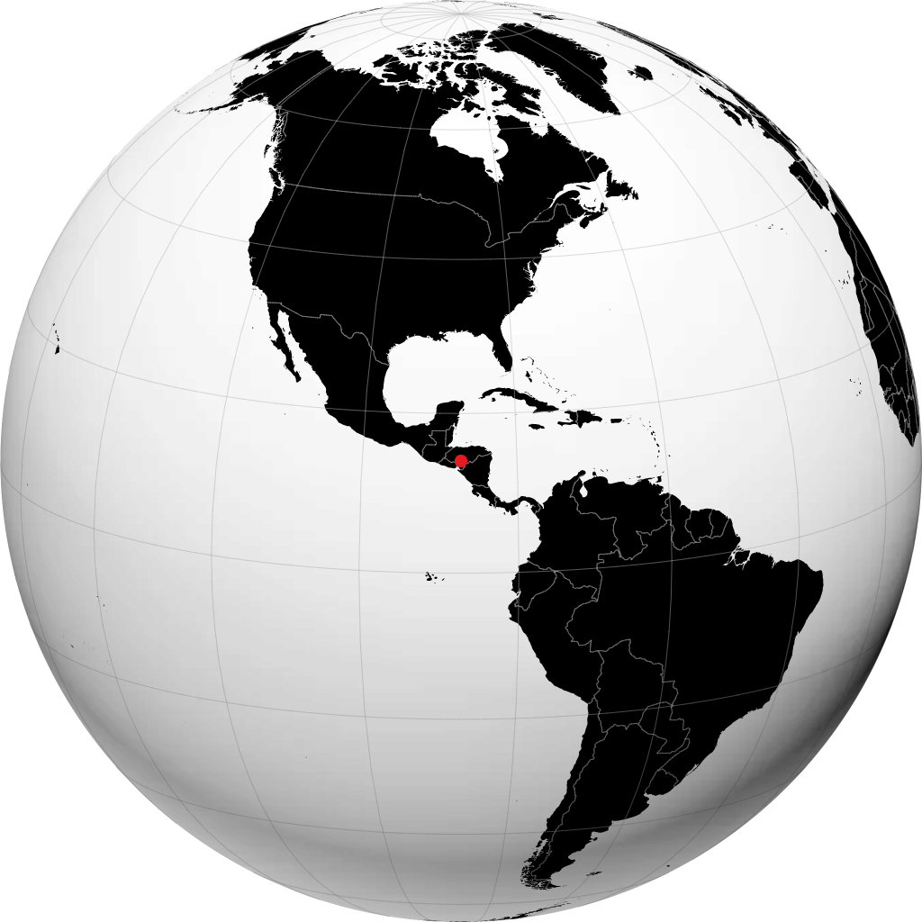 Tegucigalpa op de globe