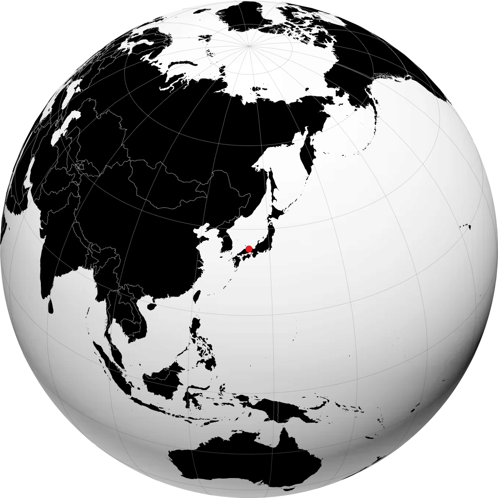 Tottori-shi op de globe