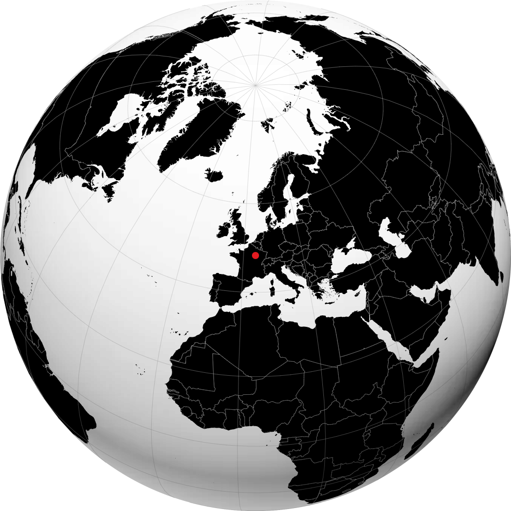 Troyes op de globe
