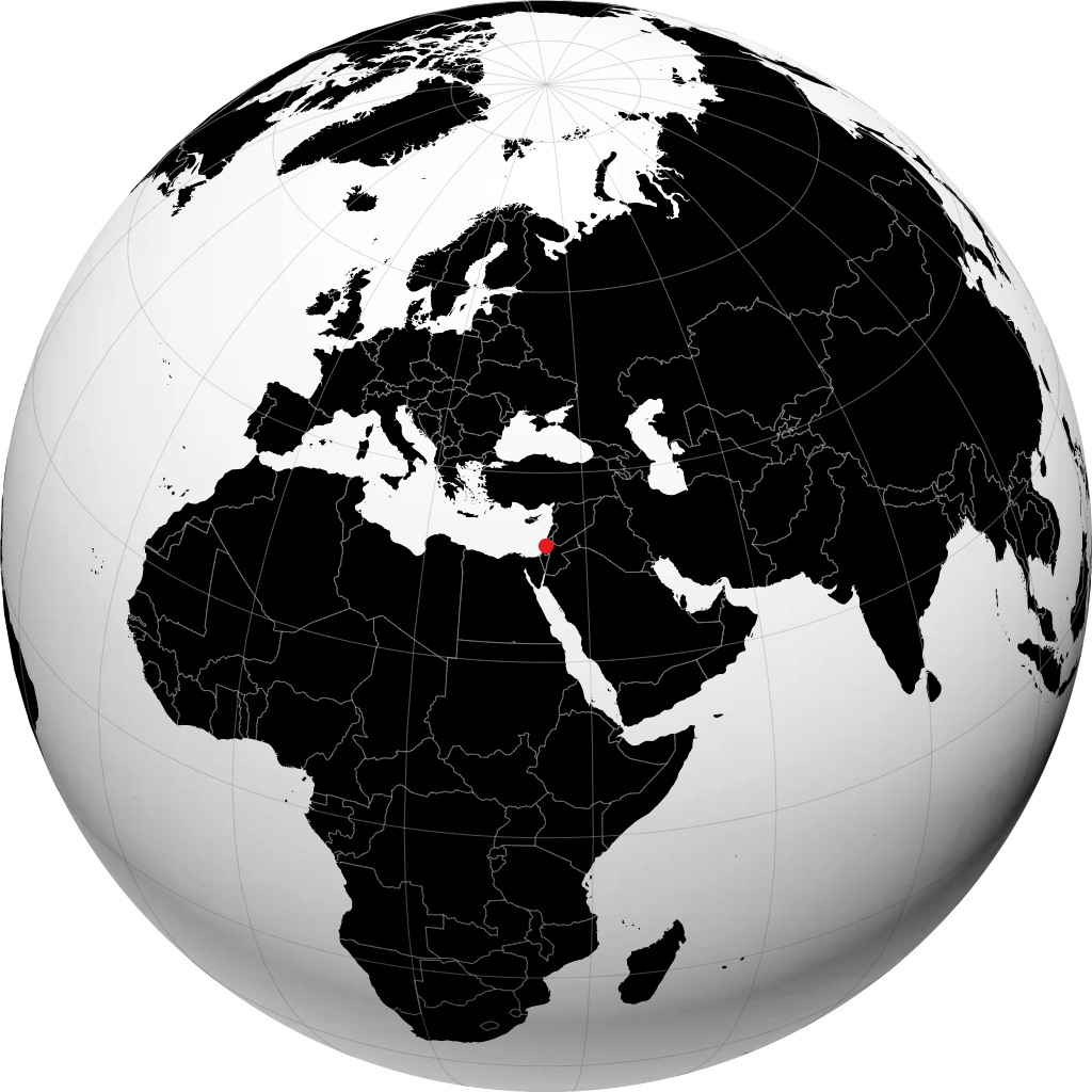 Tulkarm op de globe