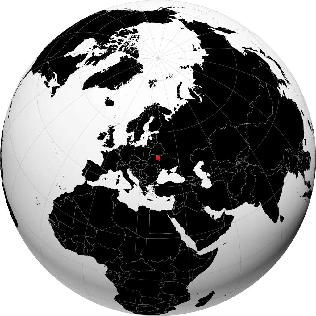 Regio Zhytomyrska op de globe
