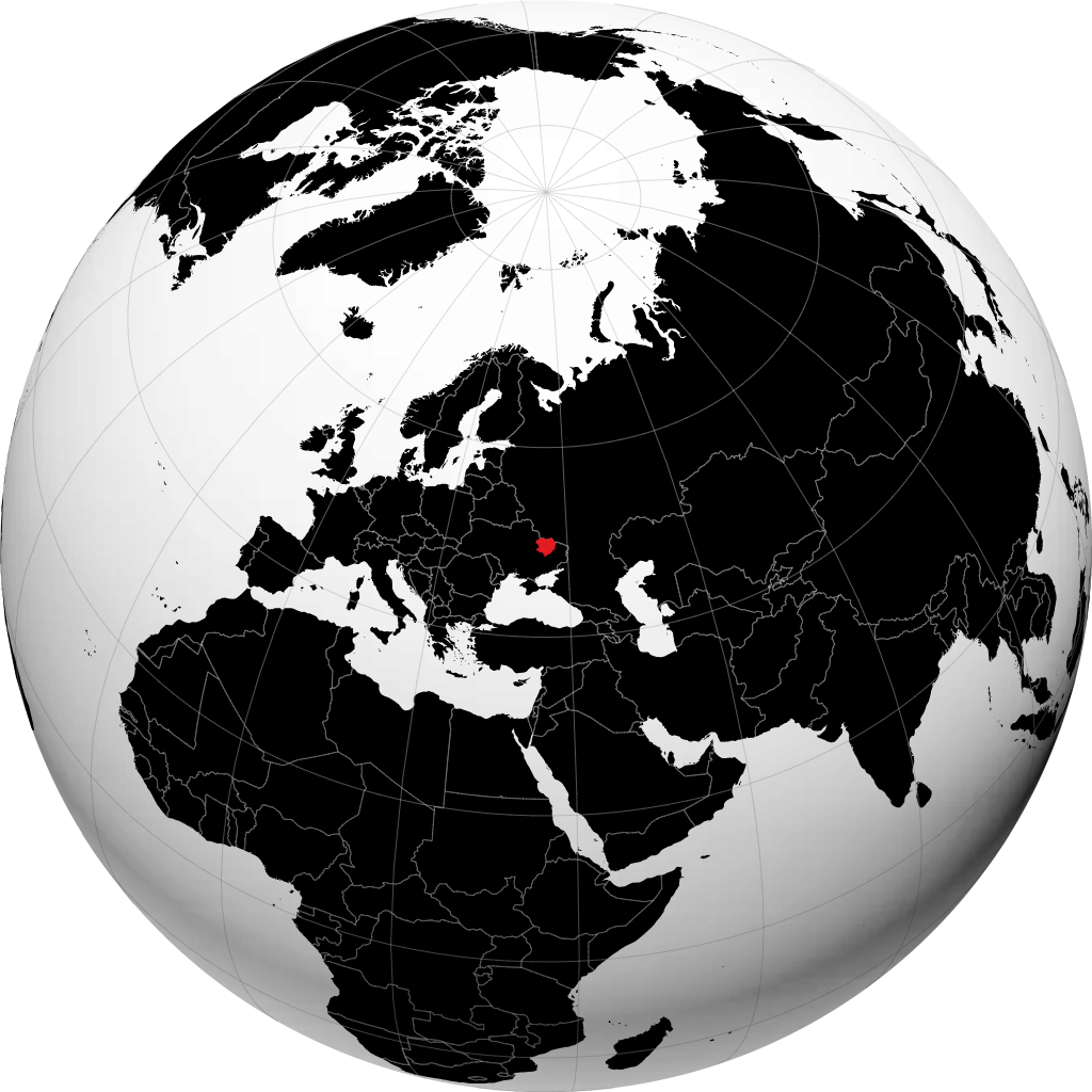 Oblast Kharkiv op de globe