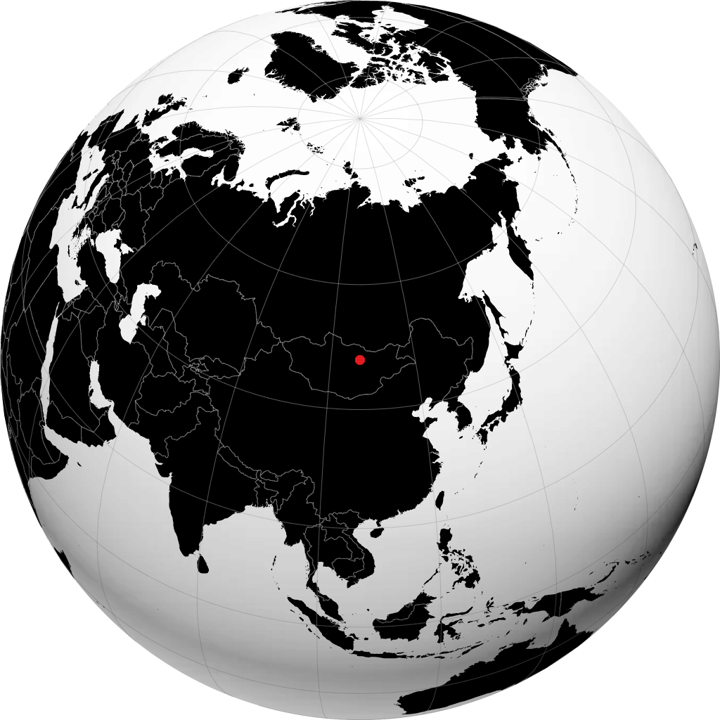 Ulaanbaatar op de globe