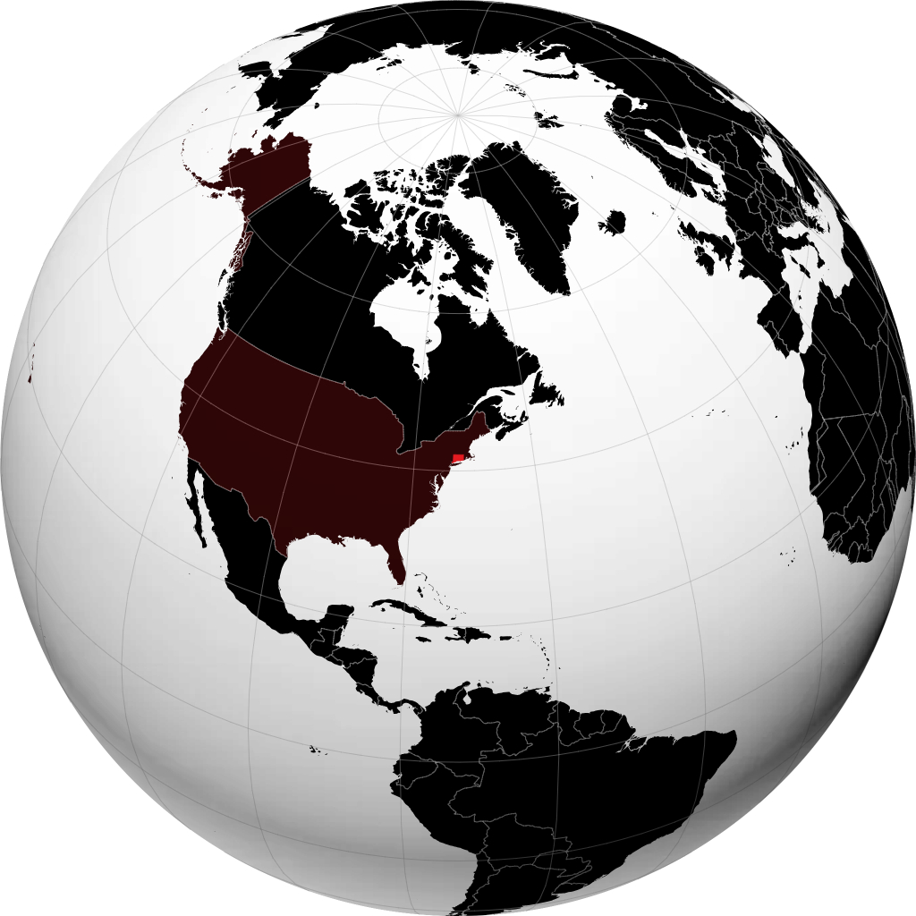 Connecticut op de globe