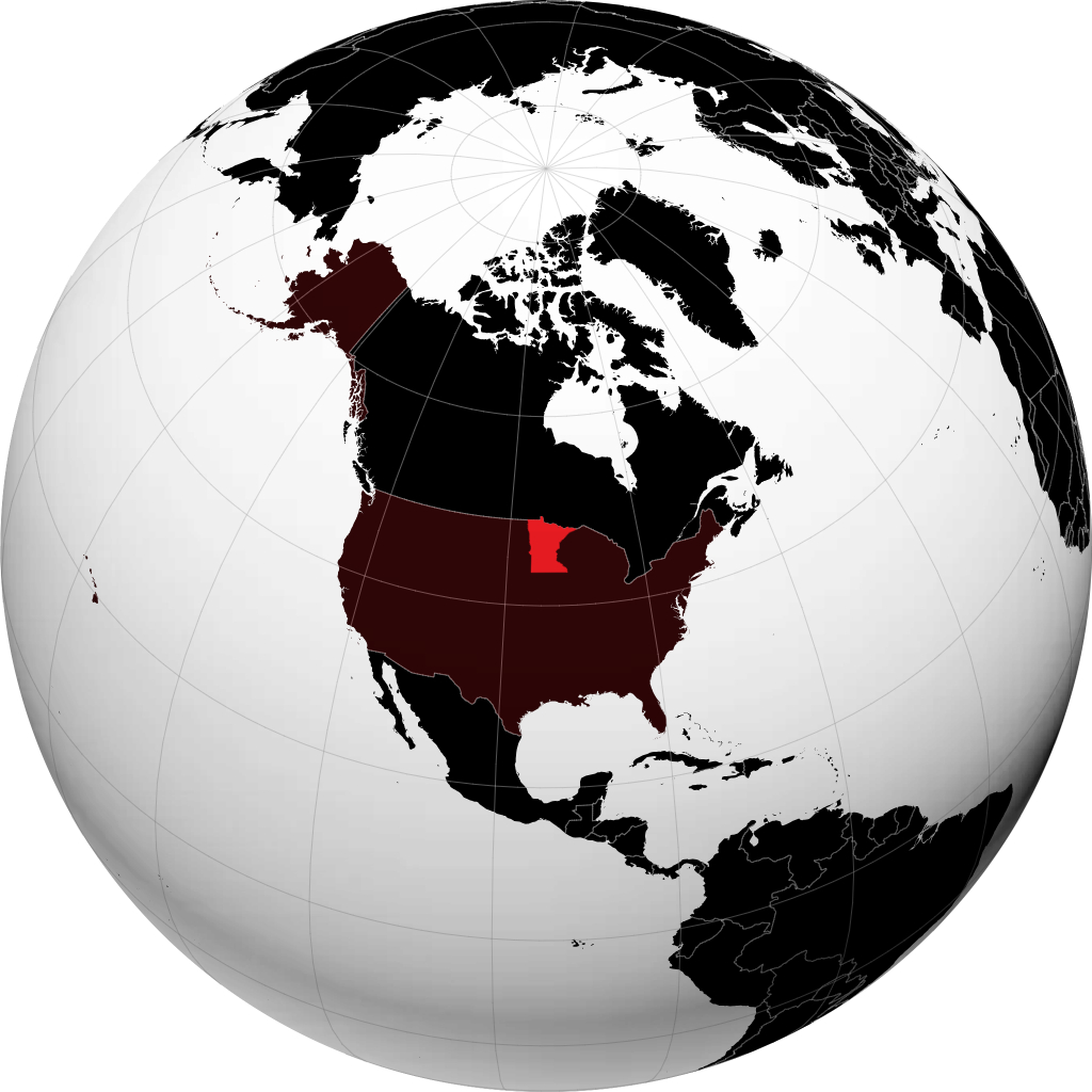 Minnesota op de globe