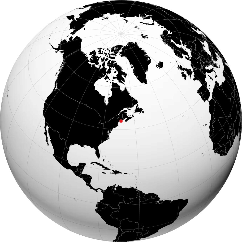 Vinalhaven op de globe