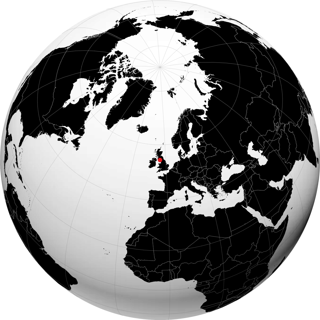 Whitehaven op de globe