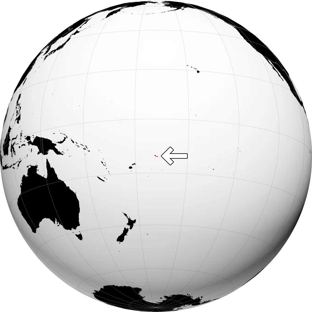 Samoa op de globe