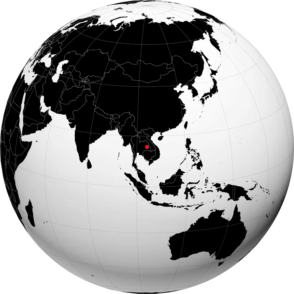 Yasothon op de globe